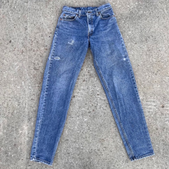 Levis 550 Relaxed Fit Tapered Leg Jeans Mens 30x34 Blue Made in USA Vintage 90s